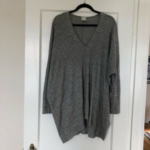 Extra cozy, gray, long knit sweater